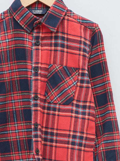 Plaid Long Sleeve Boy's Lumberjack Shirt