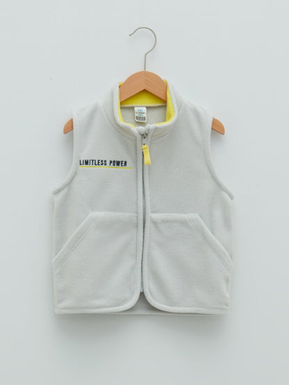 High Collar Baby Boy Zipper Vest