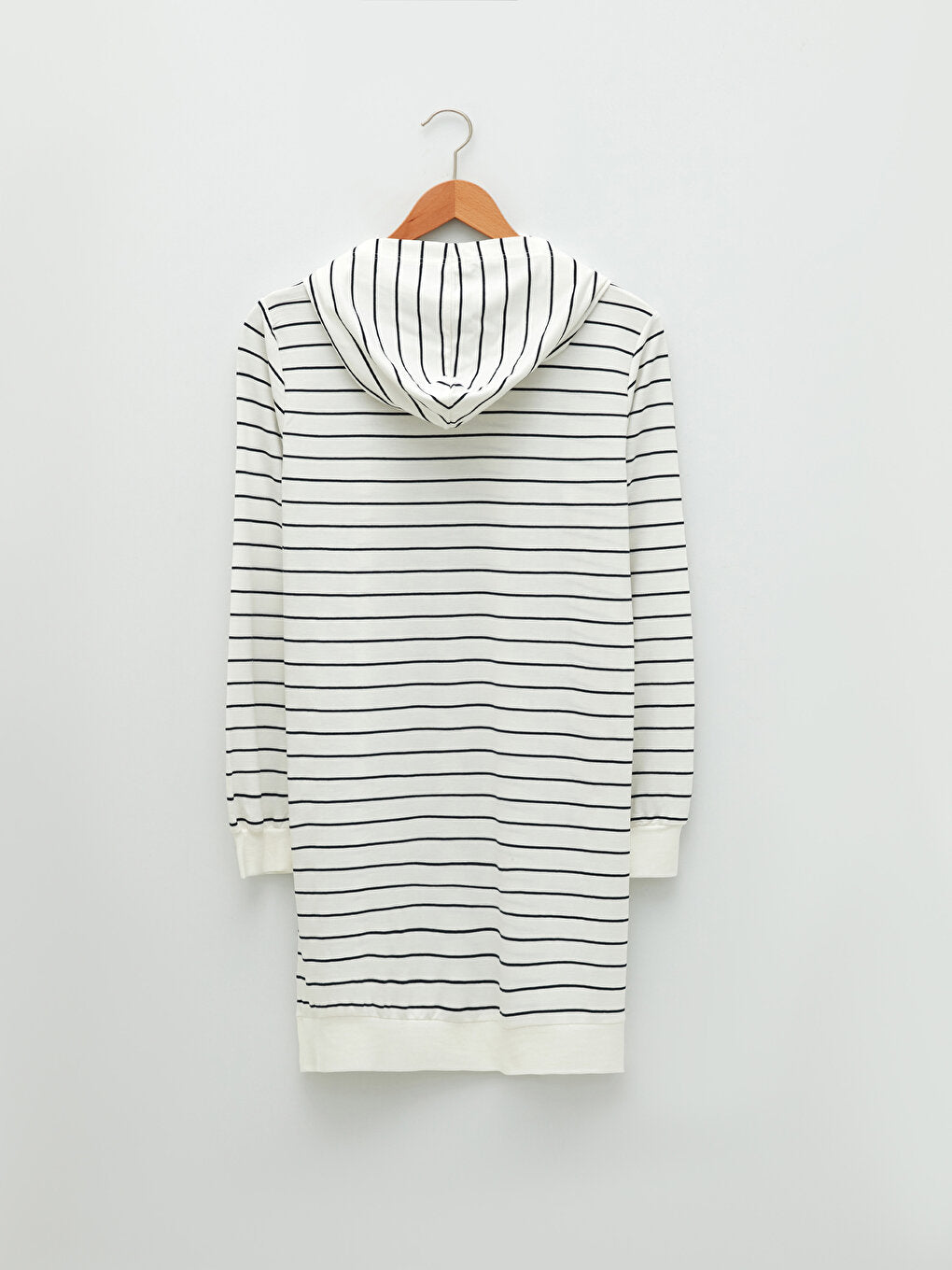 Hooded Striped Long Sleeve Women's Sweatshirt Tunic