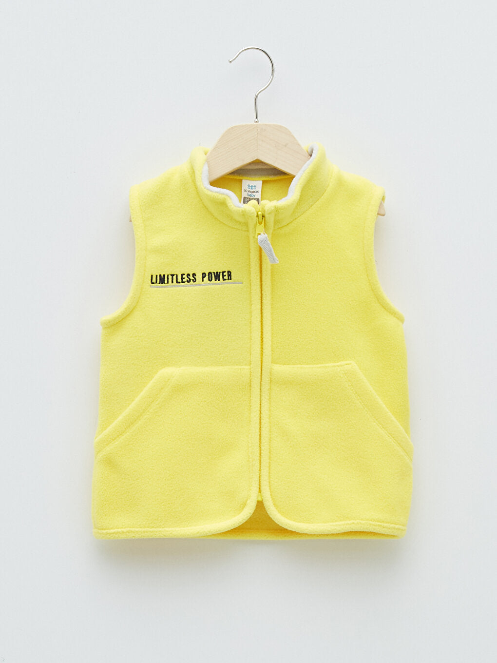 High Collar Fleece Baby Boy Zipper Vest