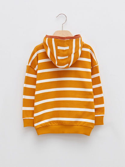 Long Sleeve Striped Baby Boy Hoodie