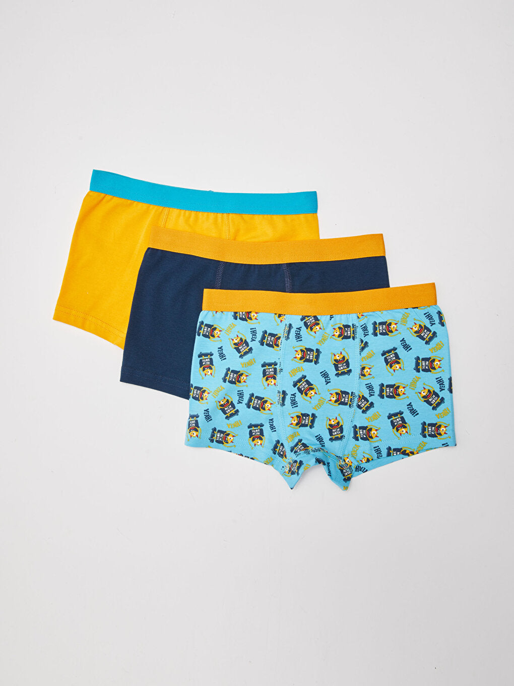 Printed Cotton Boys' Boxer 3-Piece