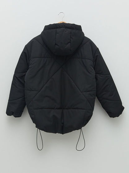 Women's Hooded Plain Puffer Coat