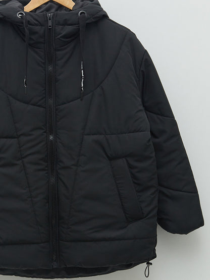 Women's Hooded Plain Puffer Coat