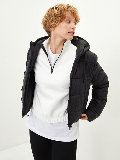 Women's Hooded Plain Puffer Coat