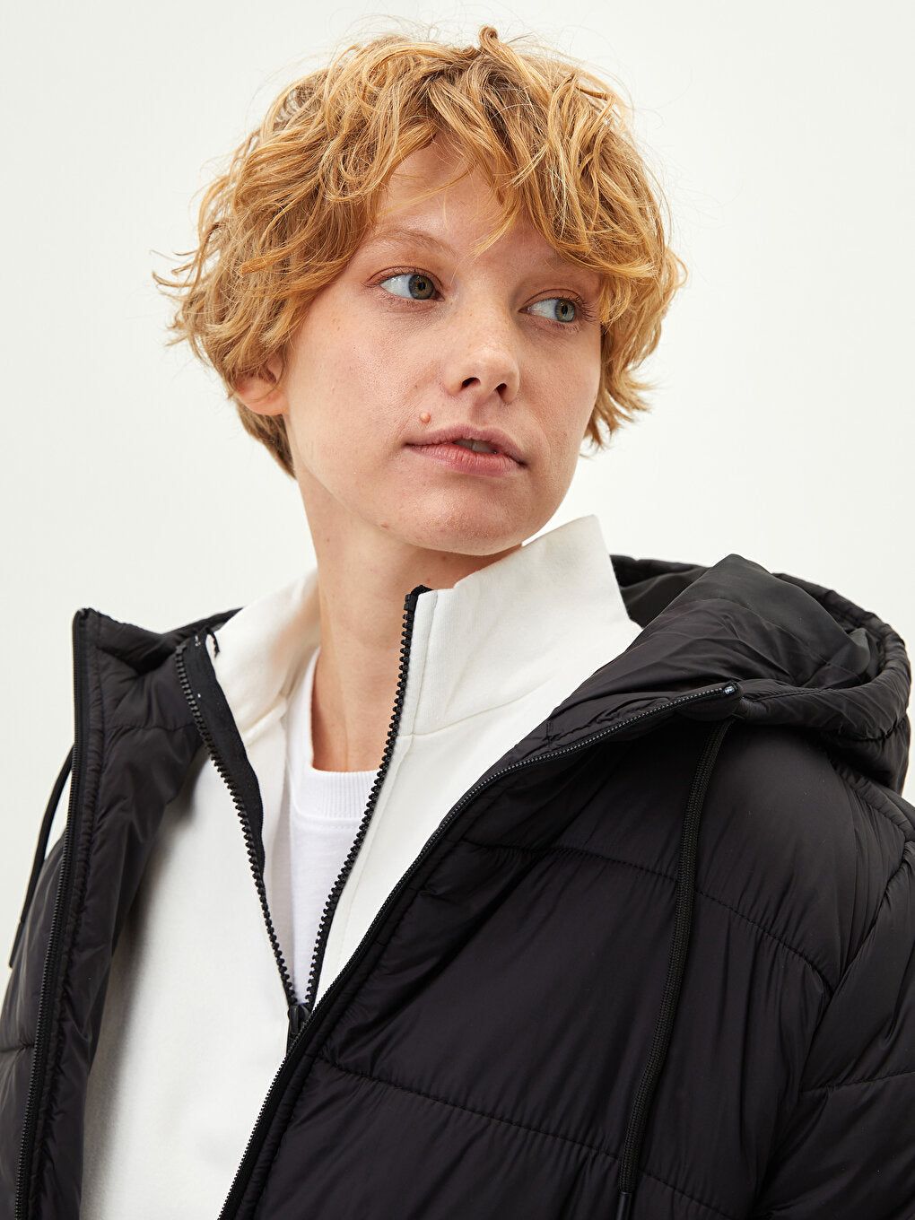 Women's Hooded Plain Puffer Coat