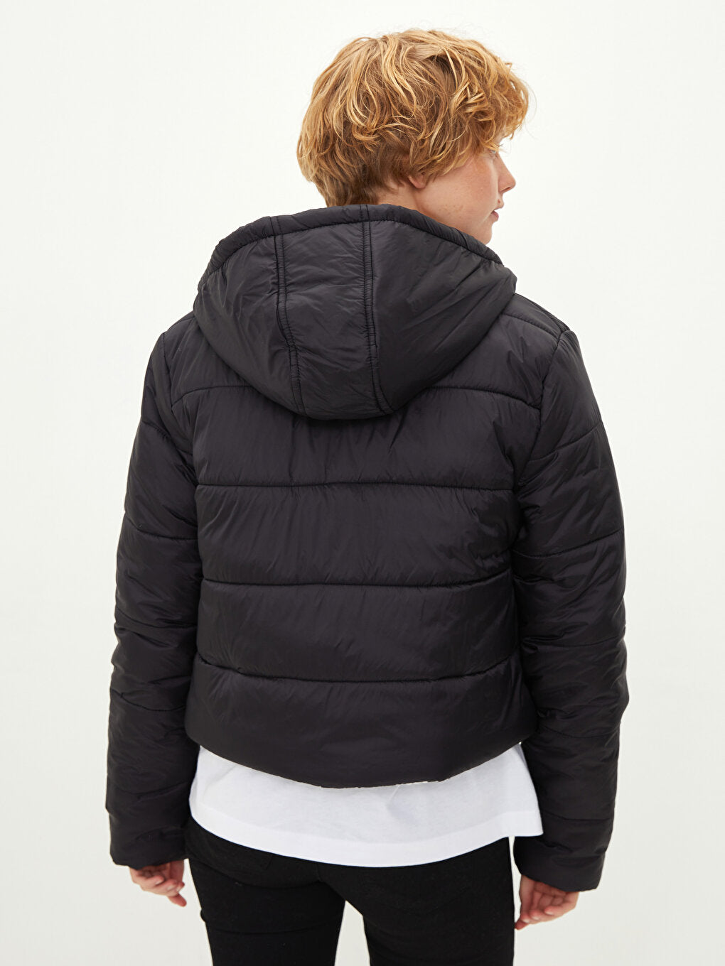 Women's Hooded Plain Puffer Coat