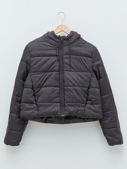 Women's Hooded Plain Puffer Coat