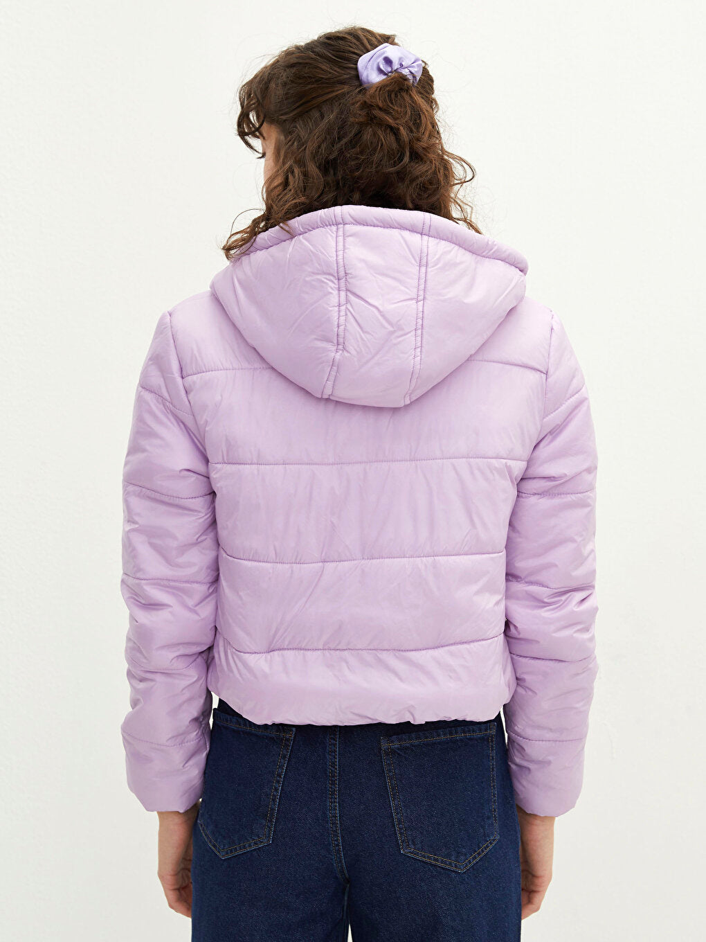 Women's Hooded Plain Puffer Coat