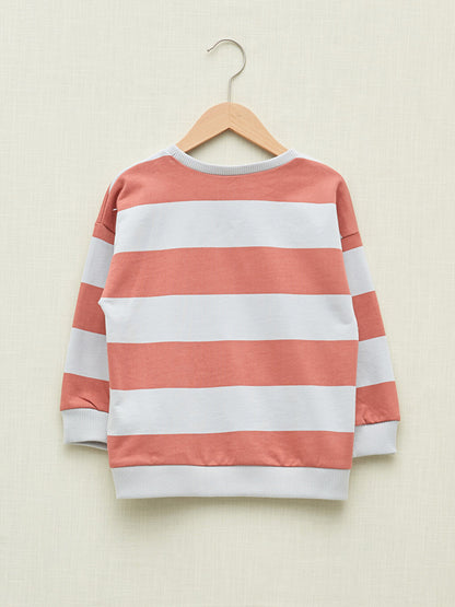 Crew Neck Long Sleeve Printed Baby Boy Sweatshirt