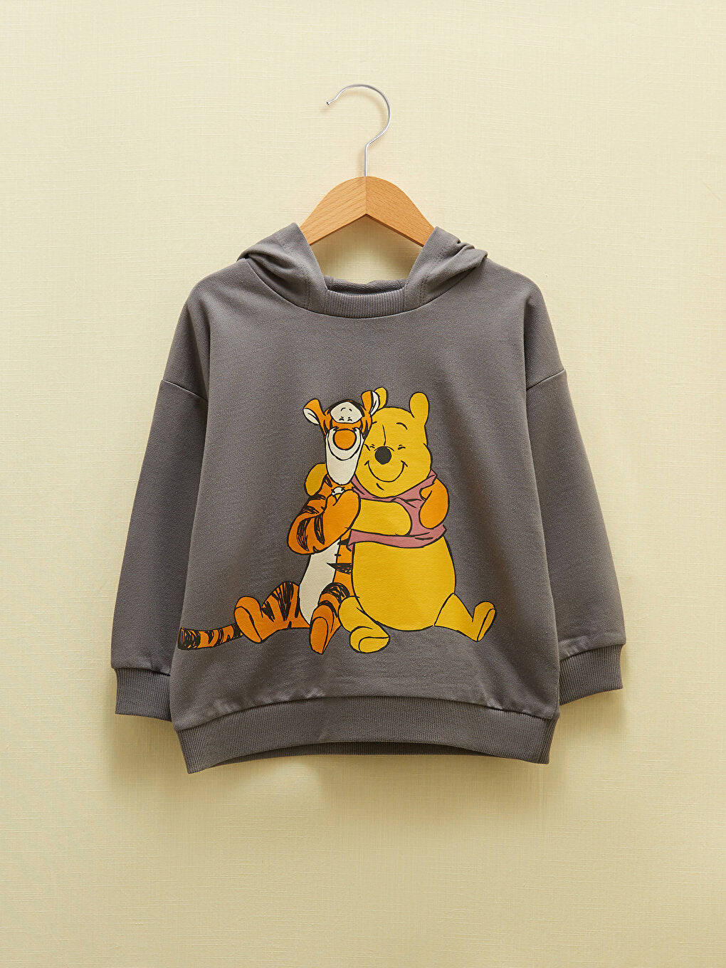 Long Sleeve Winnie the Pooh Printed Baby Boy Hoodie