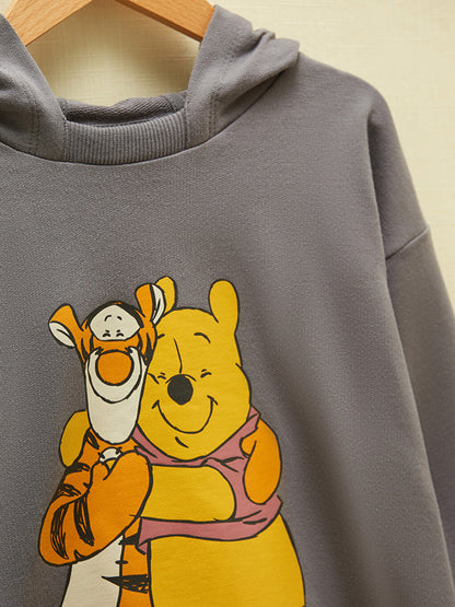 Long Sleeve Winnie the Pooh Printed Baby Boy Hoodie