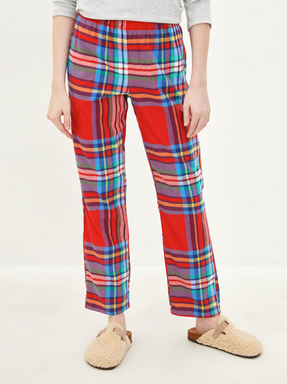 Plaid Women's Pajama Bottom with Elastic Waist