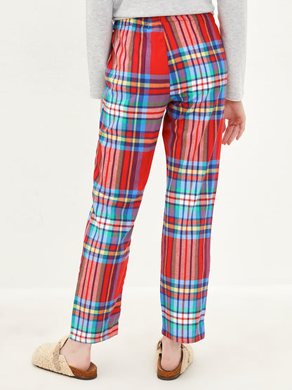 Plaid Women's Pajama Bottom with Elastic Waist