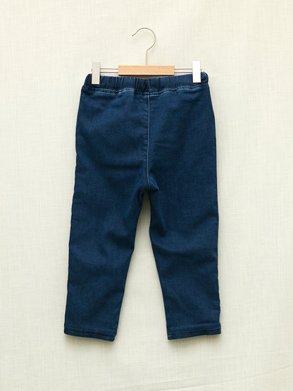 Basic Baby Boy Jean Trousers with Elastic Waist