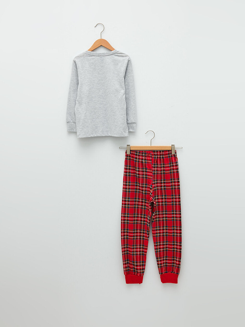 Crew Neck Printed Long Sleeve Boys' Pajama Set