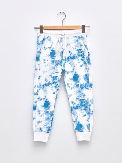 Elastic Waist Batik Patterned Boy's Jogger Sweatpants