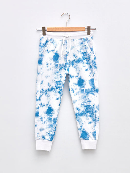 Elastic Waist Batik Patterned Boy's Jogger Sweatpants