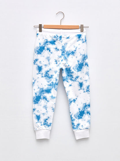 Elastic Waist Batik Patterned Boy's Jogger Sweatpants