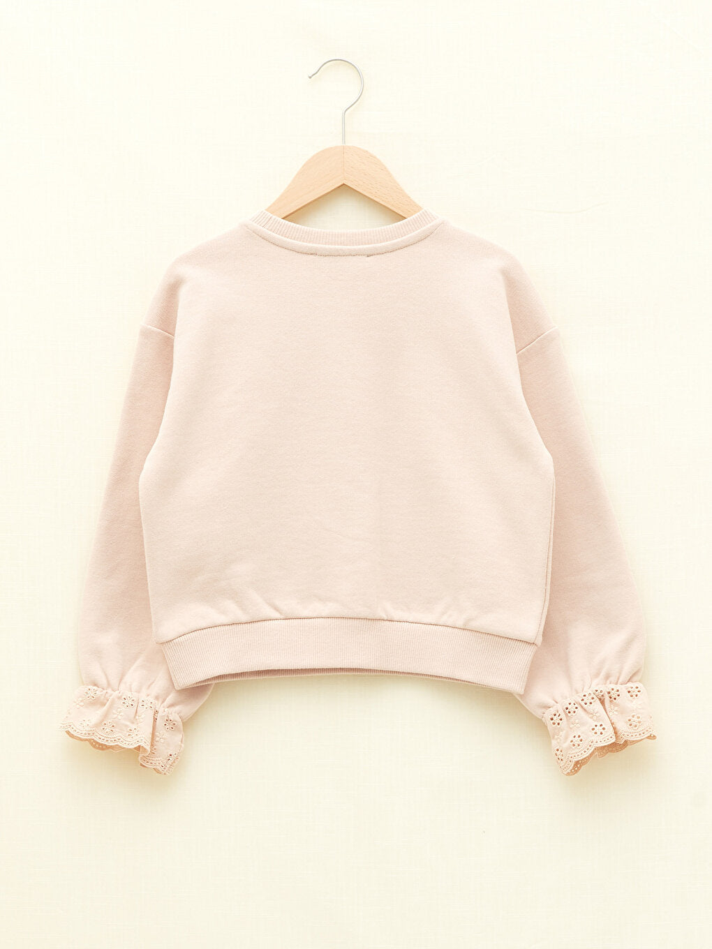 Crew Neck Printed Long Sleeve Organic Cotton Girl's Sweatshirt