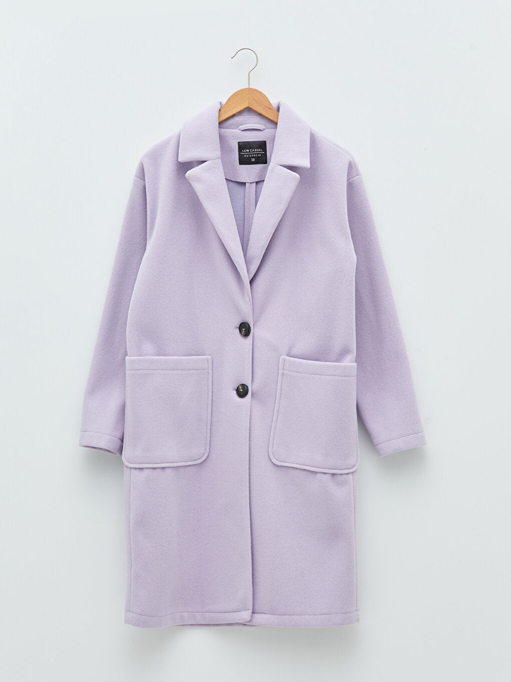 Jacket Collar Plain Long Sleeve Slim Women's Cashmere Coat