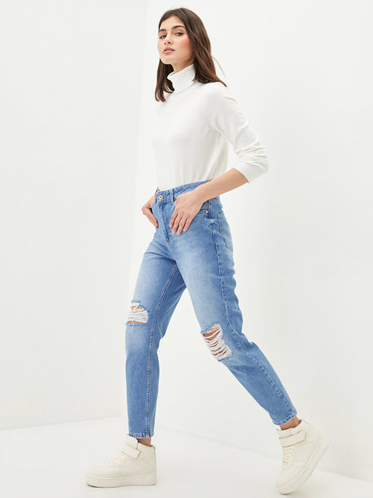 High Waist Mom Fit Women's Rodeo Jean Trousers