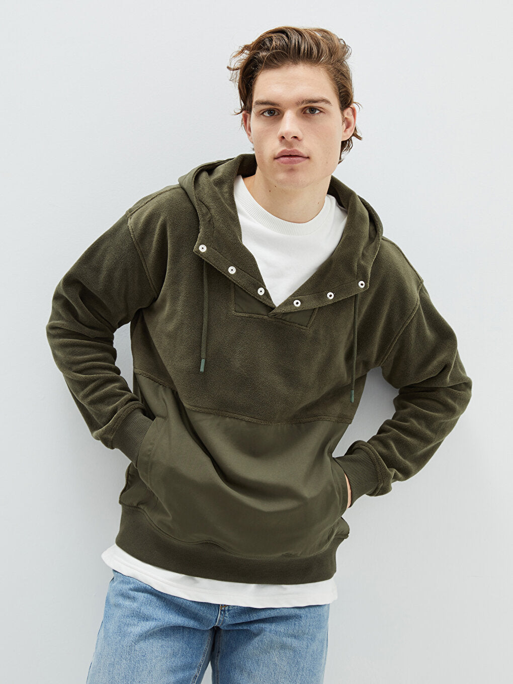 Men's Long Sleeve Plush Hoodie