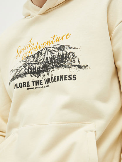 Long Sleeve Printed Men's Hoodie