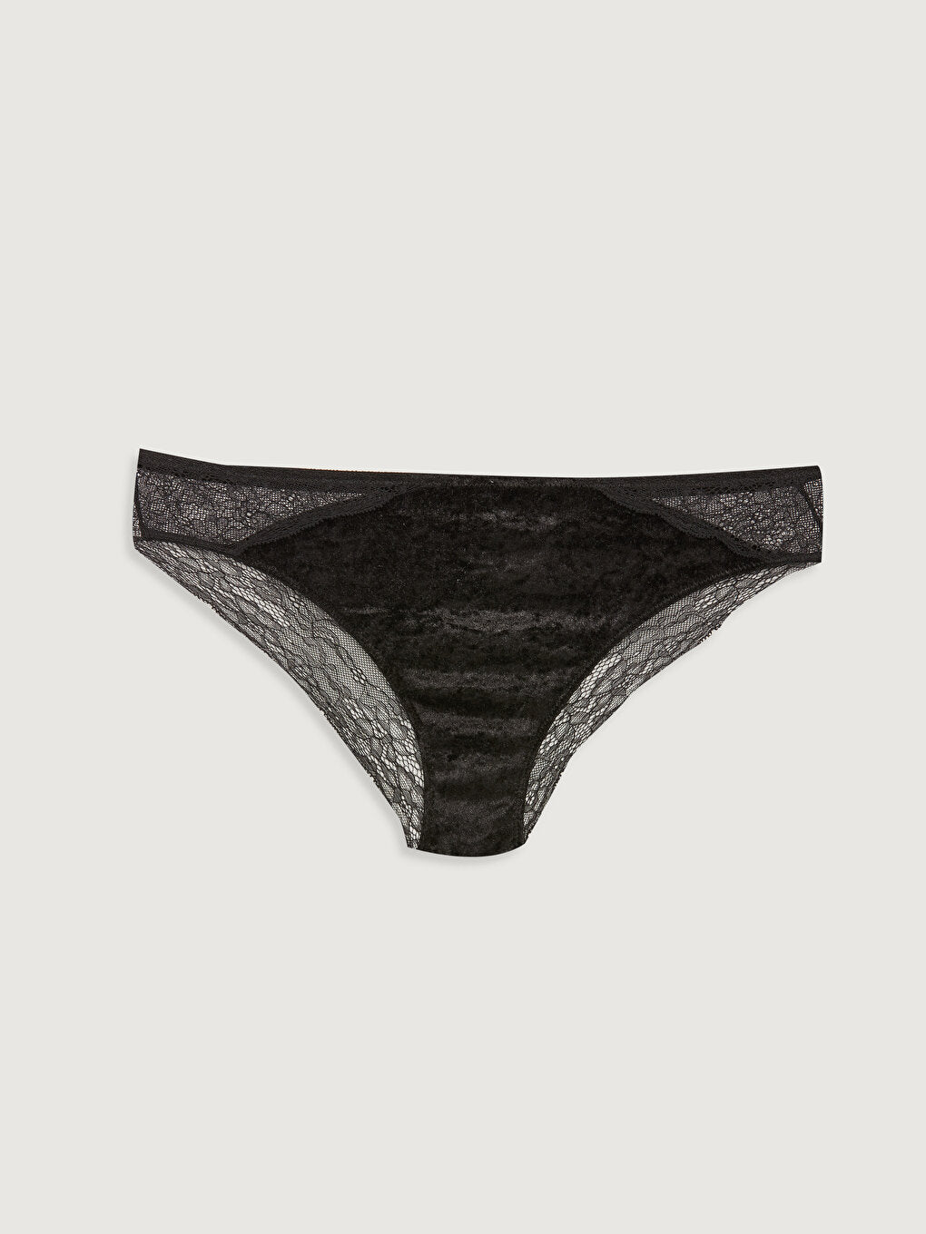 Lace Detailed Satin Brazilian Panties