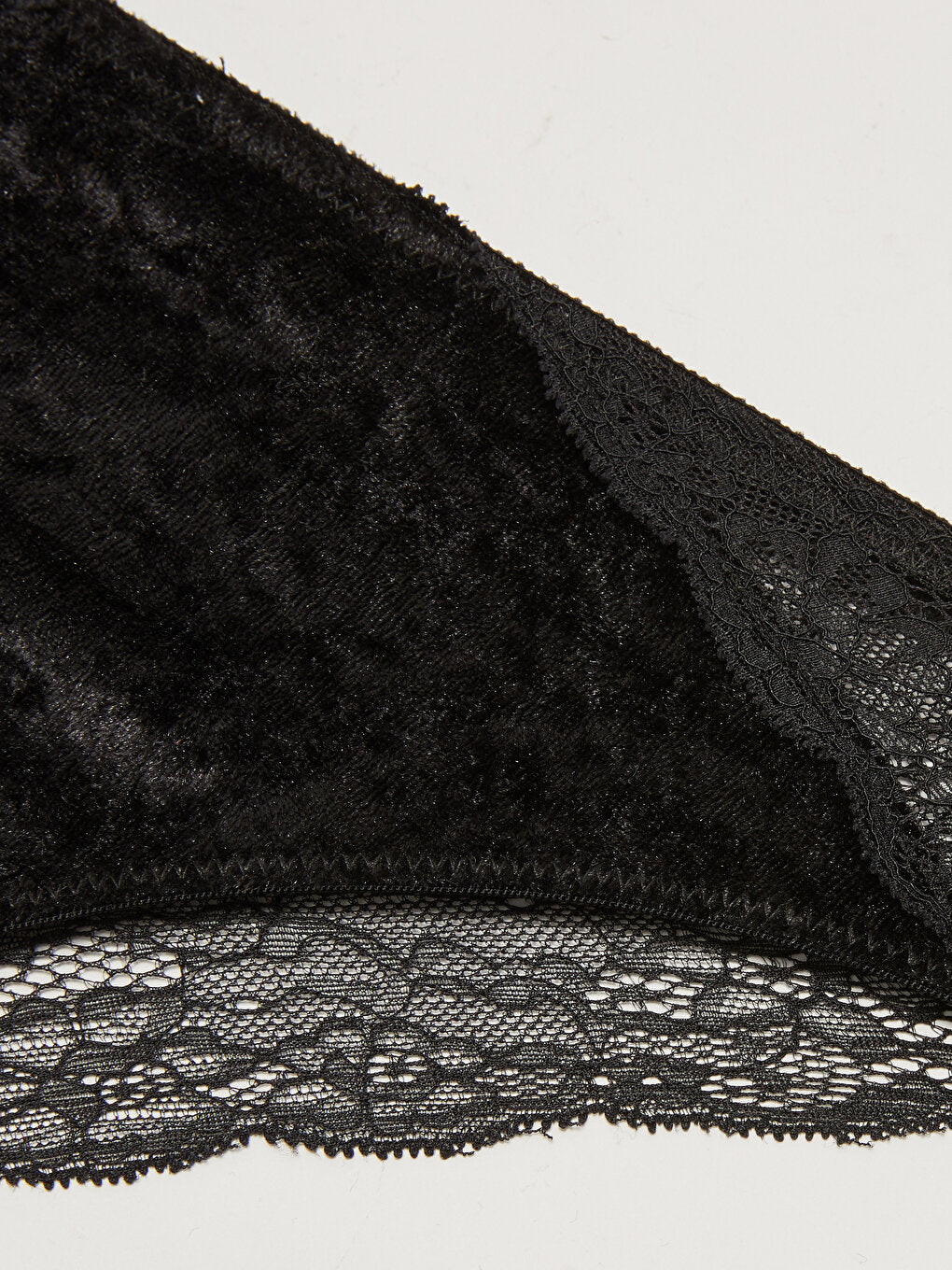 Lace Detailed Satin Brazilian Panties