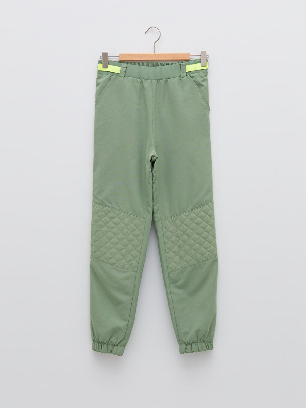 Girls' Jogger Trousers with Elastic Waist and Quilted Detail