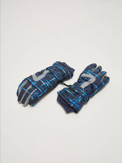 Boy's Printed Snow Gloves