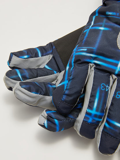 Boy's Printed Snow Gloves