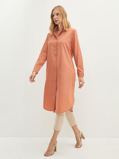 Plain Long Sleeve Women's Shirt Tunic