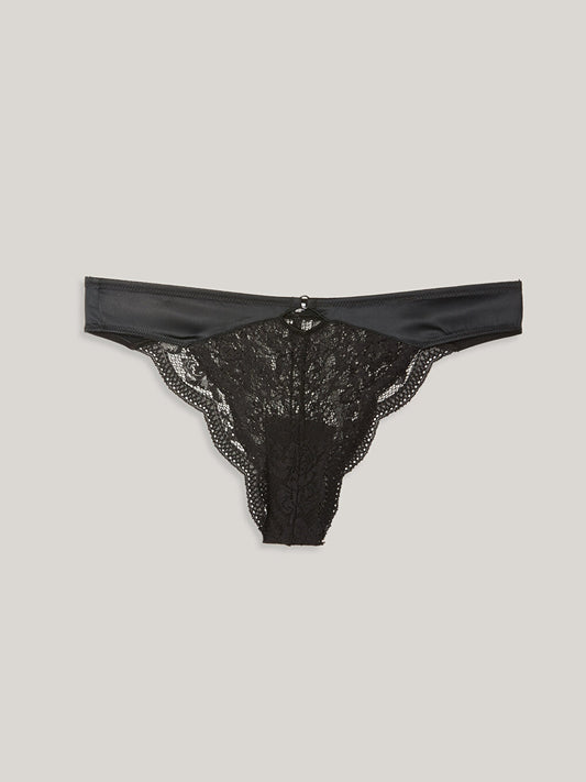 Lace Satin Brazilian Panties