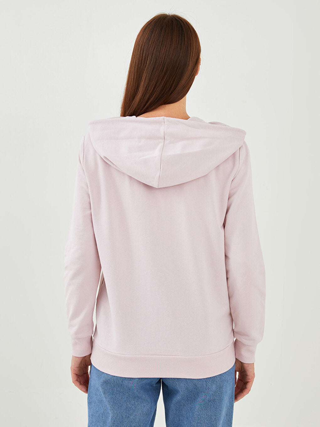 Hooded Collar Long Sleeve Plain Women's Cardigan