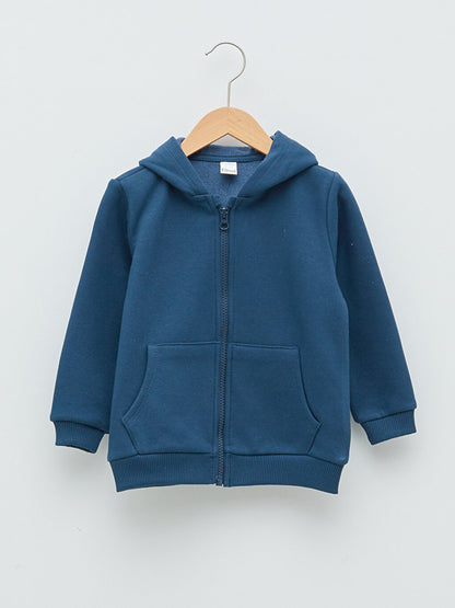 Hooded Long Sleeve Baby Boy Zipper Sweatshirt