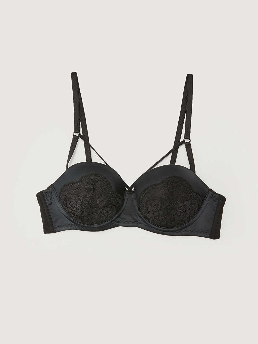 Underwire Half Padded Bra with Lace Detail