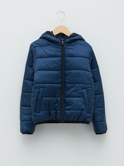 Hooded Basic Boy's Puffer Coat