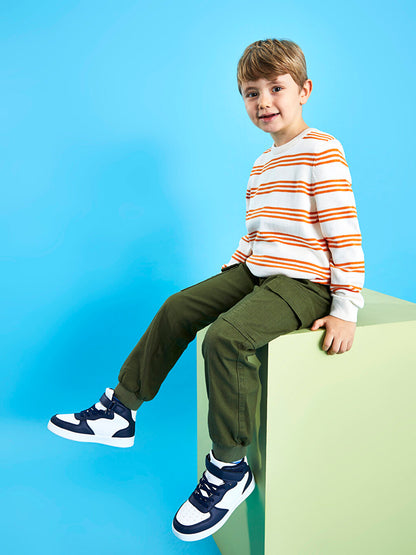 Elastic Waist Gabardine Boy's Cargo Pants