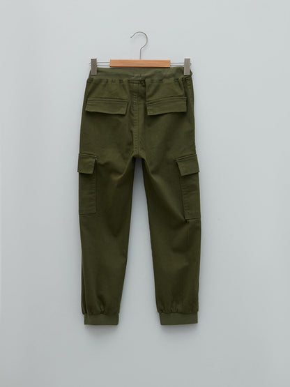 Elastic Waist Gabardine Boy's Cargo Pants