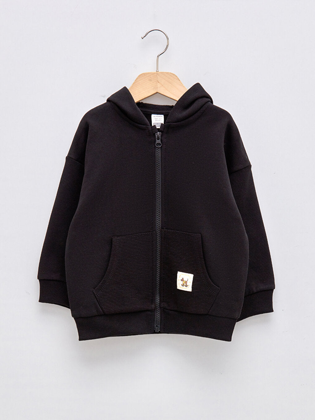 Hooded Long Sleeve Basic Baby Boy Zipper Sweatshirt