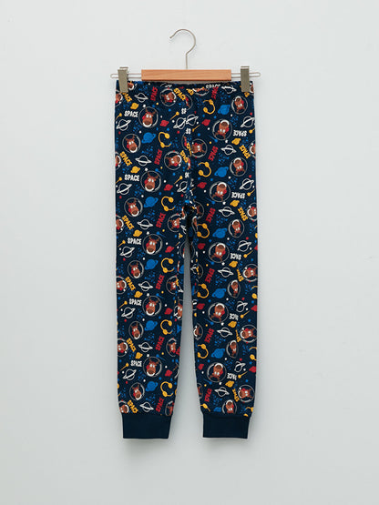 Printed Boy's Pajama Bottom with Elastic Waist