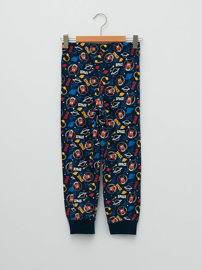 Printed Boy's Pajama Bottom with Elastic Waist