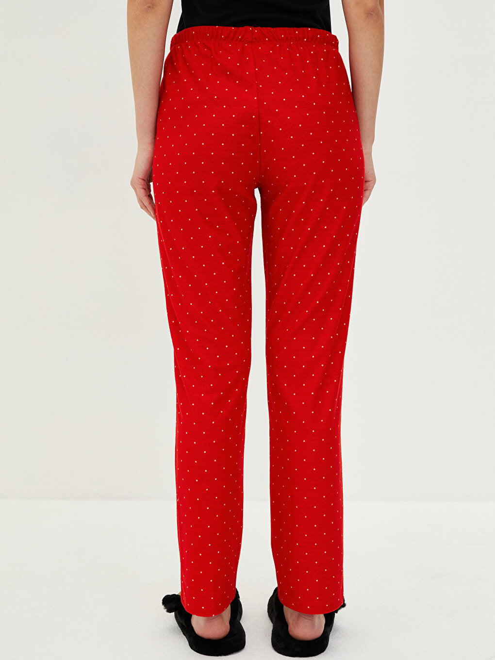 Polka Dot Women's Pajama Bottom with Elastic Waist