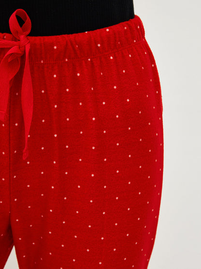 Polka Dot Women's Pajama Bottom with Elastic Waist