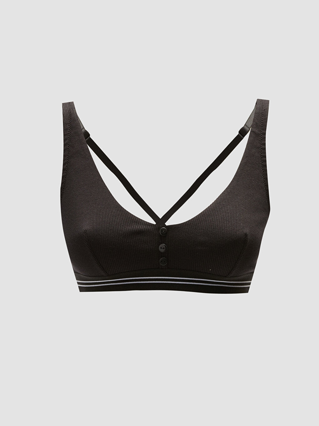 Non-padded, non-wired plain bra