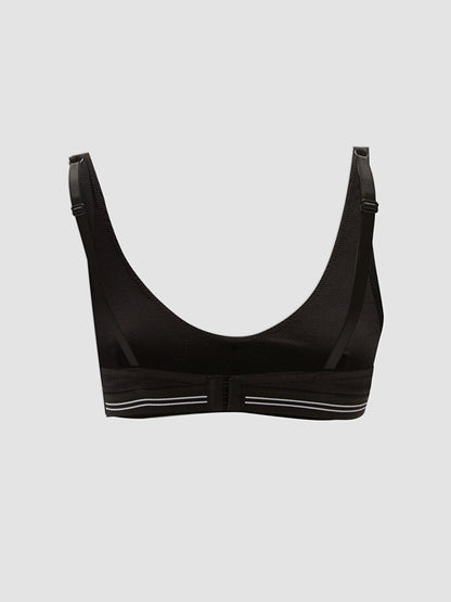 Non-padded, non-wired plain bra