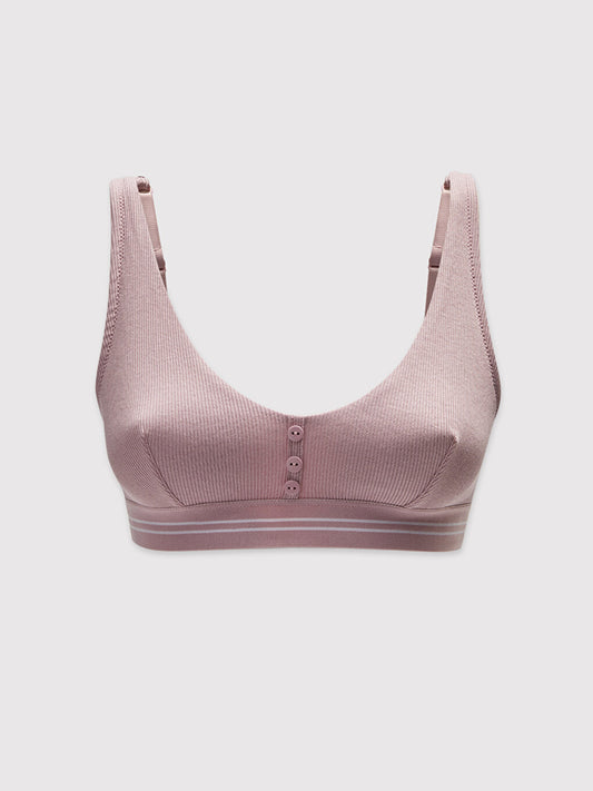 Non-padded, non-wired plain bra