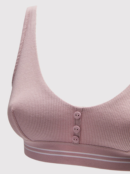 Non-padded, non-wired plain bra